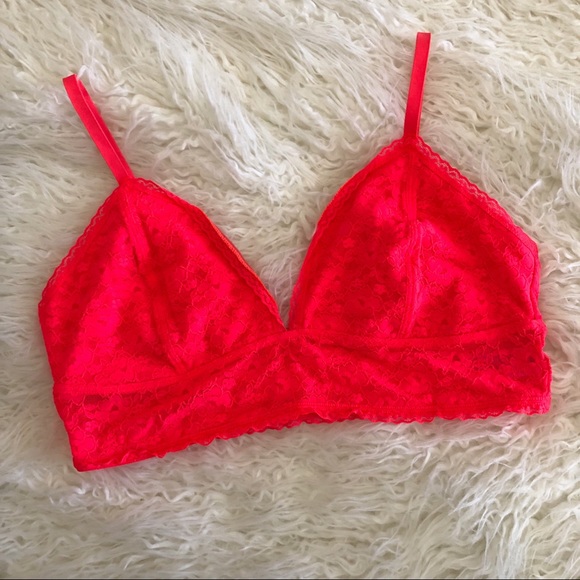 Old Navy Other - ON Long Line Neon Pink Lace Bralette • L • Y004